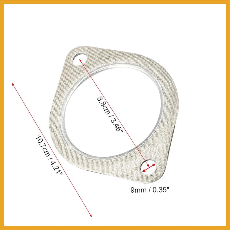Partuto 2pcs Car Exhaust Pipe Flange Gasket Seal for BMW E60 E71 E82 E88 E90 2010-2013 18307553603 Replacement - Image 3
